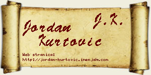 Jordan Kurtović vizit kartica